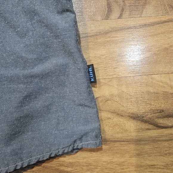 KÜHL Men’s XL Short Sleeve Button Down Shirt Gray Tapered Fit - Picture 6 of 9